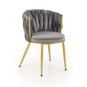 Krzesło tapicerowane K517 VELVET szare 841067