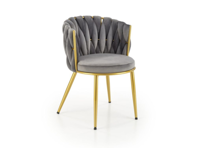 Krzesło tapicerowane K517 VELVET szare 841067