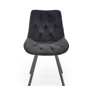 Krzesło tapicerowane K519 VELVET czarne obracane 865221
