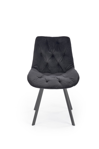 Krzesło tapicerowane K519 VELVET czarne obracane 865221