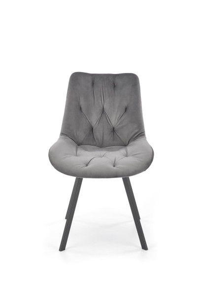 Krzesło tapicerowane K519 VELVET szare obracane 865188