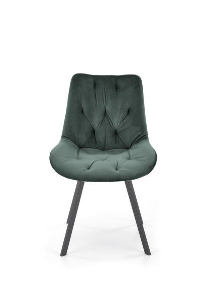 Krzesło tapicerowane K519 VELVET zielone obracane 865182