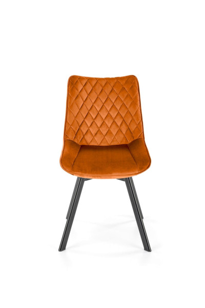 Krzesło tapicerowane K520 VELVET cynamonowe obracane 865204