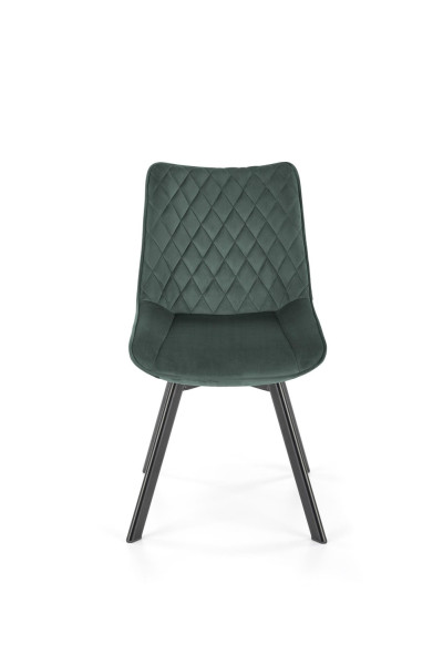 Krzesło tapicerowane K520 VELVET zielone obracane 865190