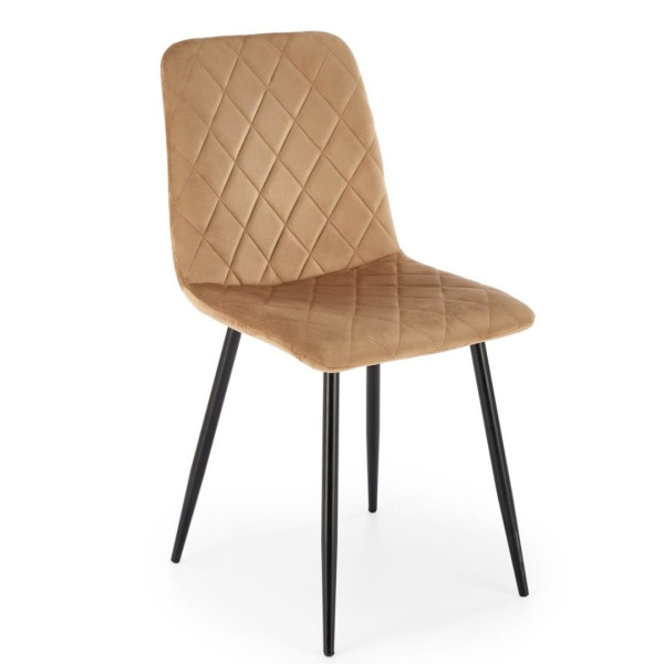Krzesło tapicerowane K525 VELVET beżowe 841096