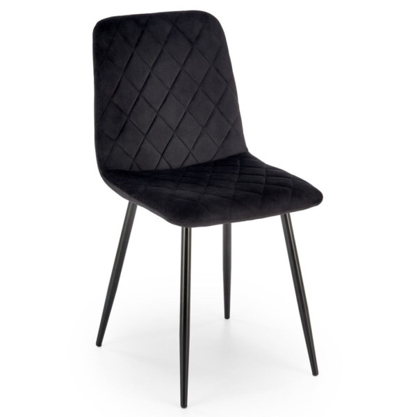 Krzesło tapicerowane K525 VELVET czarne 841087
