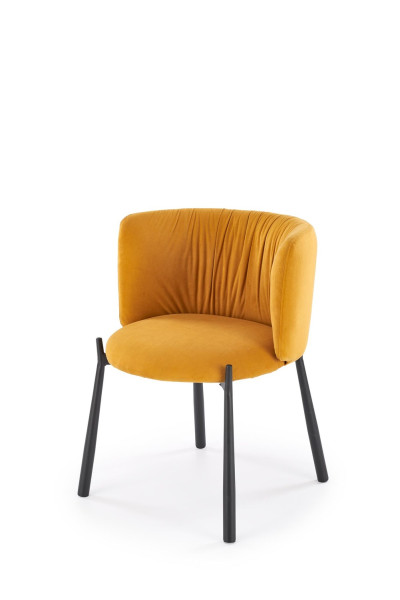 Krzesło tapicerowane K531 VELVET musztardowe 868393