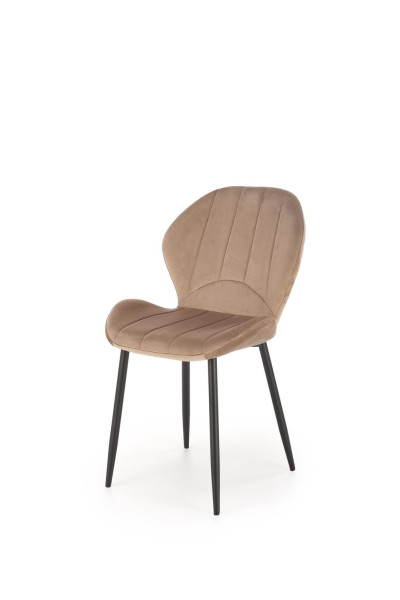Krzesło tapicerowane K538 VELVET beżowe 865205