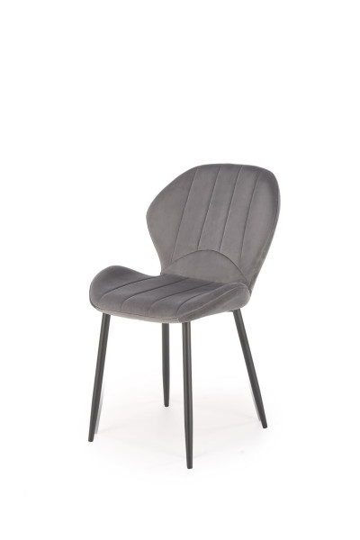 Krzesło tapicerowane K538 VELVET szare 865200