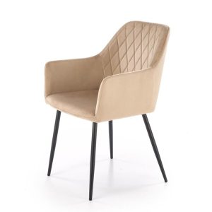 Krzesło tapicerowane K558 VELVET beżowe 925586 Krzesło tapicerowane K558 VELVET beżowe 925586