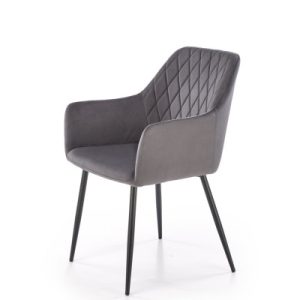 Krzesło tapicerowane K558 VELVET szare 859010 Krzesło tapicerowane K558 VELVET szare 859010