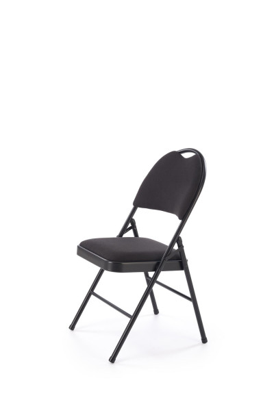 Krzesło tapicerowane K566 czarne składane 859006