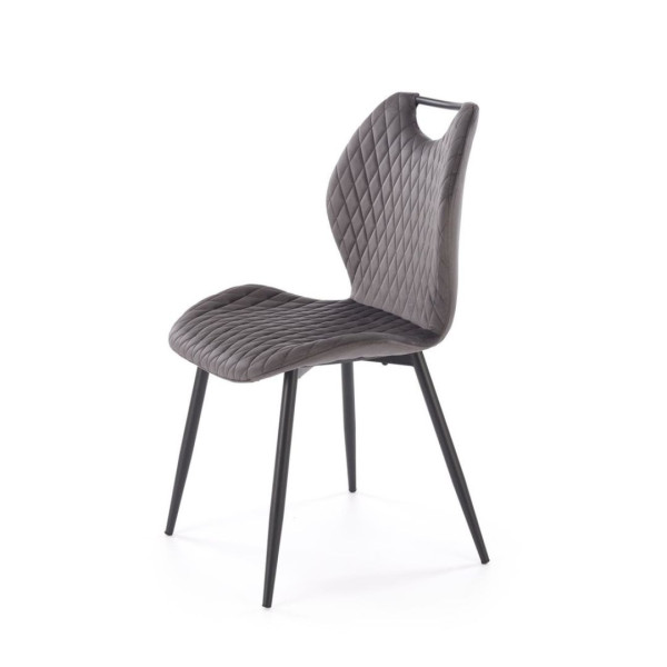 Krzesło tapicerowane K569 VELVET szare 841069