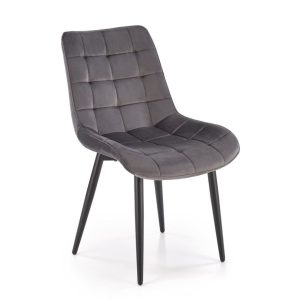 Krzesło tapicerowane K580 VELVET szare 841080