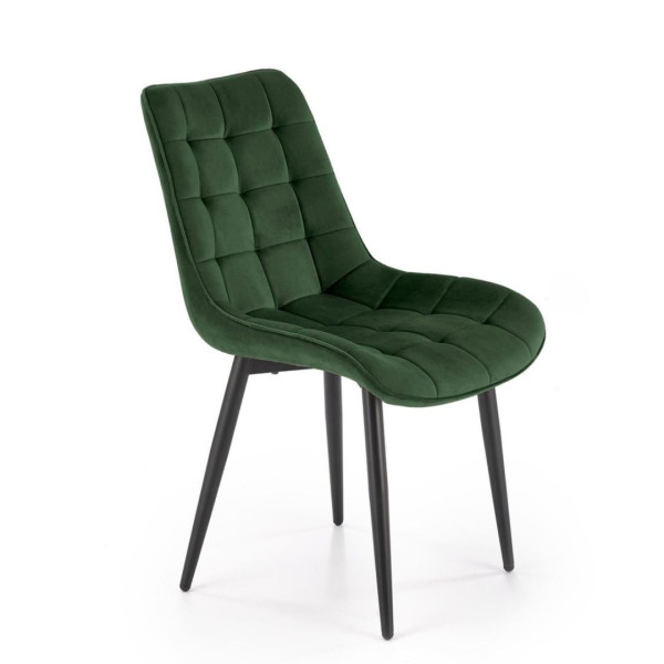 Krzesło tapicerowane K580 VELVET zielone 841099
