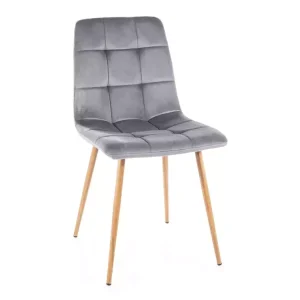 Krzesło tapicerowane MILA D VELVET szare 845568 Krzesło tapicerowane MILA D VELVET szare 845568