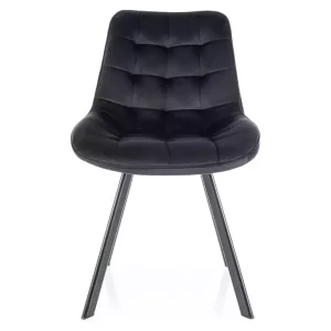 Krzesło tapicerowane MONTI VELVET czarne 864722 Krzesło tapicerowane MONTI VELVET czarne 864722
