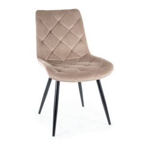Krzesło tapicerowane RALPH VELVET ciemnobeżowe 924443 Krzesło tapicerowane RALPH VELVET ciemnobeżowe 924443