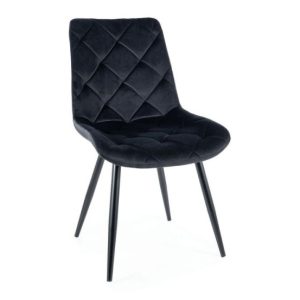 Krzesło tapicerowane RALPH VELVET czarne 924462 Krzesło tapicerowane RALPH VELVET czarne 924462
