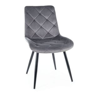 Krzesło tapicerowane RALPH VELVET szare 924460 Krzesło tapicerowane RALPH VELVET szare 924460