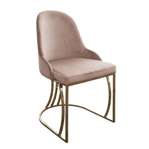 Krzesło tapicerowane SOPHIE złoty chrom / Carmel 635859