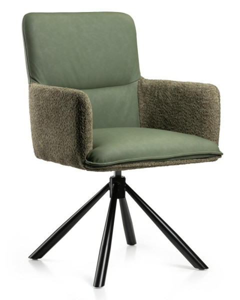 Krzesło tapicerowane Texas zielone z auto powrotem 61x60x93 cm 993123