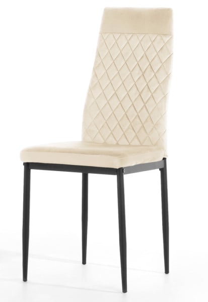 Krzesło tapicerowane VALVA CARO VELVET BEIGE 790504