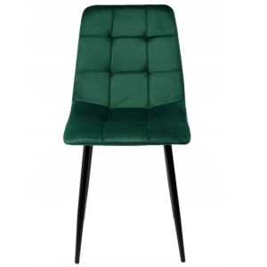 Krzesło tapicerowane welurowe do salonu jadalni loft zielone 345453 Krzesło tapicerowane welurowe do salonu jadalni loft zielone 345453