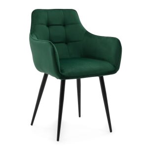Krzesło tapicerowane welurowe GALLO velvet zielone 325997 Krzesło tapicerowane welurowe GALLO velvet zielone 325997