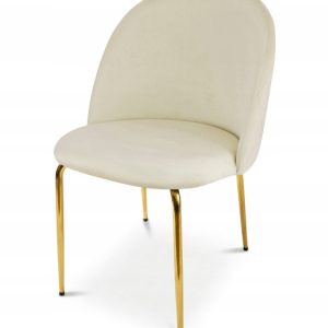 Krzesło Tapicerowane Welurowe Velvet Do Salonu Kuchni Jadalni Bling Beżowe 1046345 Krzesło Tapicerowane Welurowe Velvet Do Salonu Kuchni Jadalni Bling Beżowe 1046345