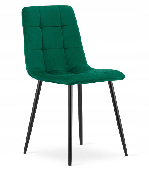 Krzesło Tapicerowane Welurowe Velvet Do Salonu Kuchni Jadalni Cube Zielone 938704
