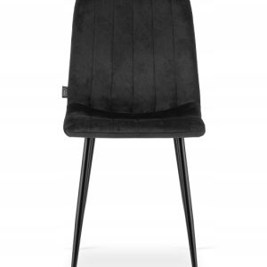 Krzesło Tapicerowane Welurowe Velvet Do Salonu Kuchni Jadalni Czarne Simple 958368 Krzesło Tapicerowane Welurowe Velvet Do Salonu Kuchni Jadalni Czarne Simple 958368
