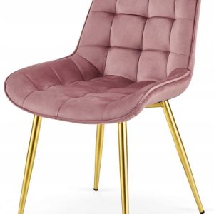 Krzesło Tapicerowane Welurowe Velvet Do Salonu Kuchni Jadalni Erba Różowe 1022875 Krzesło Tapicerowane Welurowe Velvet Do Salonu Kuchni Jadalni Erba Różowe 1022875