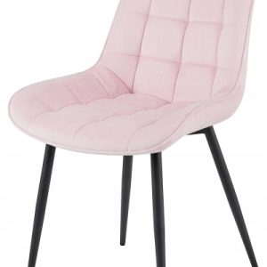 Krzesło Tapicerowane Welurowe Velvet Do Salonu Kuchni Jadalni Erba Różowe 1022907 Krzesło Tapicerowane Welurowe Velvet Do Salonu Kuchni Jadalni Erba Różowe 1022907