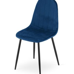 Krzesło Tapicerowane Welurowe Velvet Do Salonu Kuchni Jadalni Roka Granat 1022892
