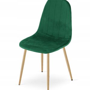 Krzesło Tapicerowane Welurowe Velvet Do Salonu Kuchni Jadalni Roka Zielone 1022888