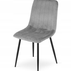 Krzesło Tapicerowane Welurowe Velvet Do Salonu Kuchni Jadalni Szare Simple 958369 Krzesło Tapicerowane Welurowe Velvet Do Salonu Kuchni Jadalni Szare Simple 958369