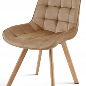 Krzesło Tapicerowane Welurowe Velvet Do Salonu Kuchni Jadalni Toro Brązowe 1030702 Krzesło Tapicerowane Welurowe Velvet Do Salonu Kuchni Jadalni Toro Brązowe 1030702