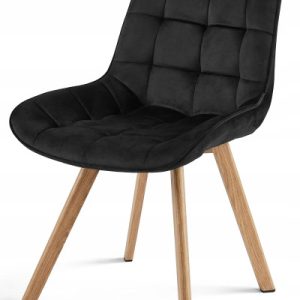 Krzesło Tapicerowane Welurowe Velvet Do Salonu Kuchni Jadalni Toro Czarne 1030706 Krzesło Tapicerowane Welurowe Velvet Do Salonu Kuchni Jadalni Toro Czarne 1030706