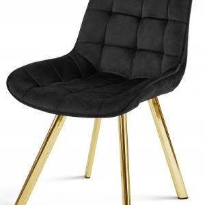 Krzesło Tapicerowane Welurowe Velvet Do Salonu Kuchni Jadalni Toro Czarne 1030690 Krzesło Tapicerowane Welurowe Velvet Do Salonu Kuchni Jadalni Toro Czarne 1030690