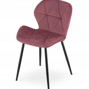 Krzesło Tapicerowane Welurowe Velvet Do Salonu Kuchni Jadalni Vela Różowe 1022917 Krzesło Tapicerowane Welurowe Velvet Do Salonu Kuchni Jadalni Vela Różowe 1022917