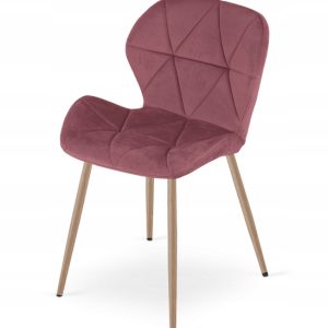 Krzesło Tapicerowane Welurowe Velvet Do Salonu Kuchni Jadalni Vela Różowe 1022865 Krzesło Tapicerowane Welurowe Velvet Do Salonu Kuchni Jadalni Vela Różowe 1022865