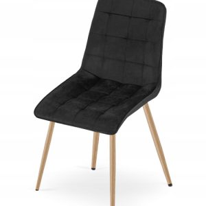 Krzesło Tapicerowane Welurowe Velvet Do Salonu Kuchni Jadalni Zadar Czarne 1022896 Krzesło Tapicerowane Welurowe Velvet Do Salonu Kuchni Jadalni Zadar Czarne 1022896