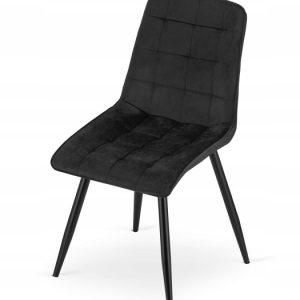 Krzesło Tapicerowane Welurowe Velvet Do Salonu Kuchni Jadalni Zadar Czarne 1022893 Krzesło Tapicerowane Welurowe Velvet Do Salonu Kuchni Jadalni Zadar Czarne 1022893