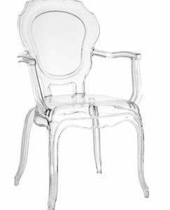 Krzesło transparentne Queen Arm z tworzywa 74215