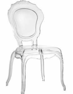 Krzesło transparentne Queen z tworzywa 74216