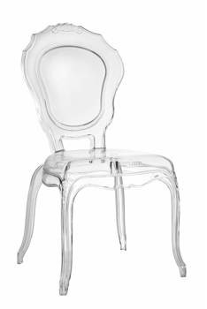 Krzesło transparentne Queen z tworzywa 74216