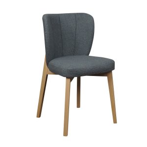 Krzesło Tulip Boucle tapicerowane, tkanina Quelle 92, nogi Lancelot 946911