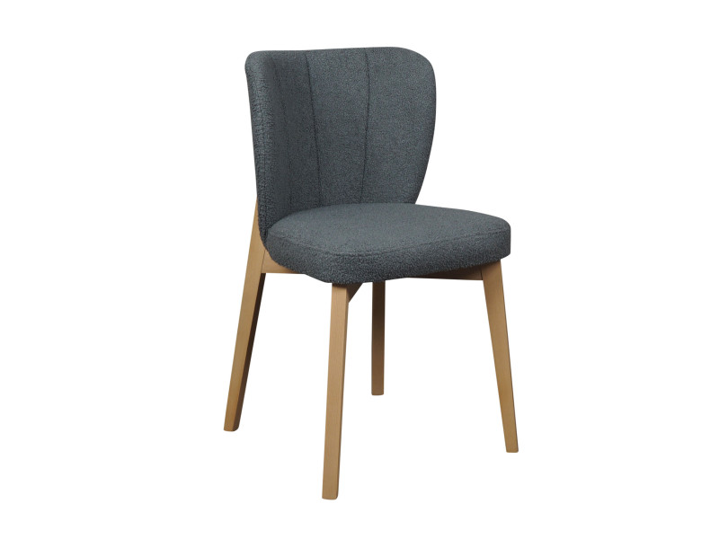 Krzesło Tulip Boucle tapicerowane, tkanina Quelle 92, nogi Lancelot 946911