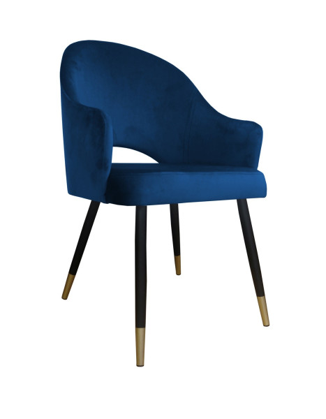 Krzesło Velvet noga czarna/zło 120339
